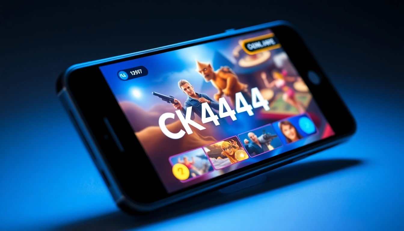 The ck4444 com app interface showcasing online casino games on a mobile device, highlighting accessibility and user-friendly design for players in Bangladesh and beyond.