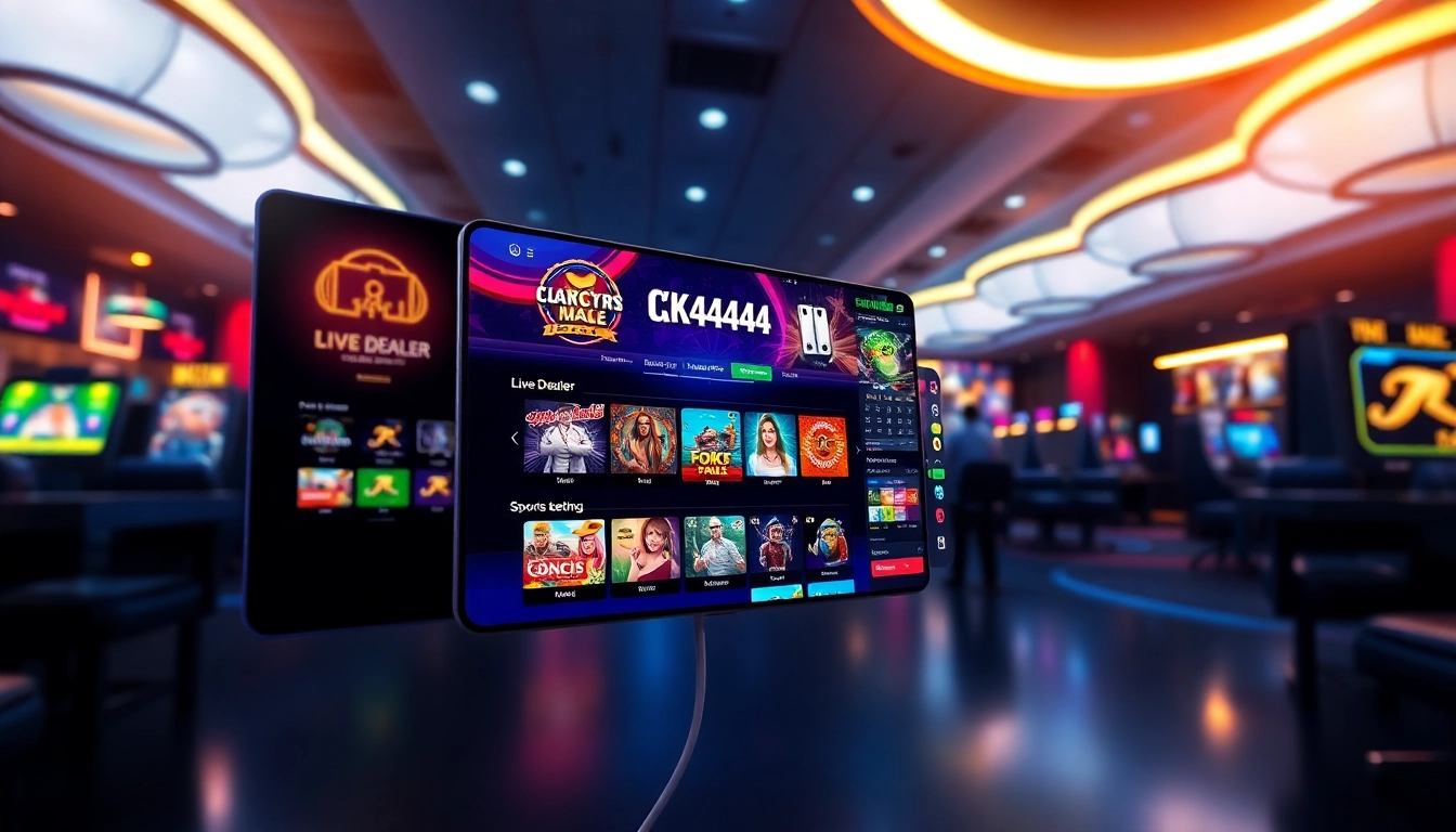 Users engaging with the ck4444 com app on mobile and desktop devices, highlighting seamless gameplay, quick transactions, and user-friendly interface in a secure online casino environment.