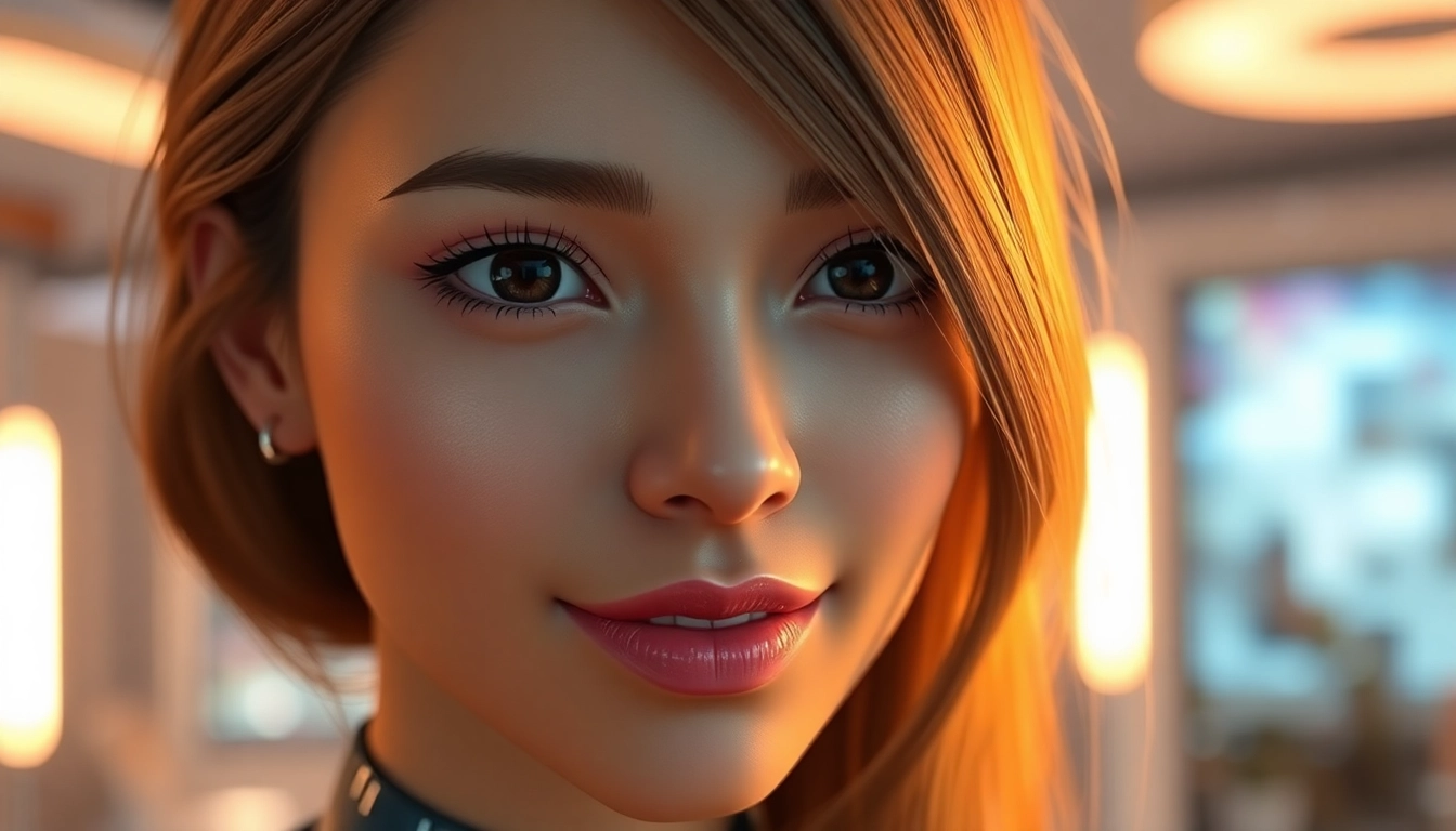 AI girlfriend engaging in a natural, unfiltered NSFW chat, showcasing realistic digital companionship with a sensual vibe.