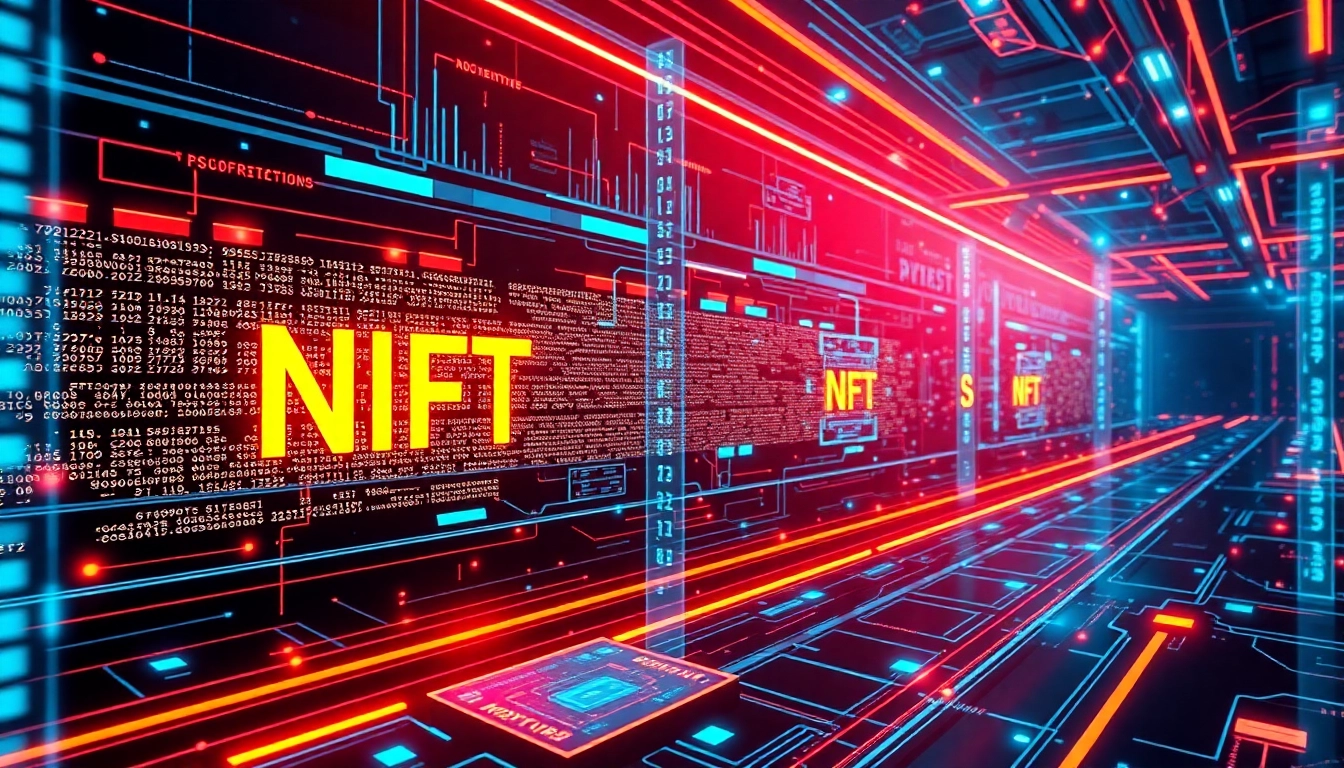 Comprehensive Blockchain and NFT Technology Guide illustrating digital assets and ledger